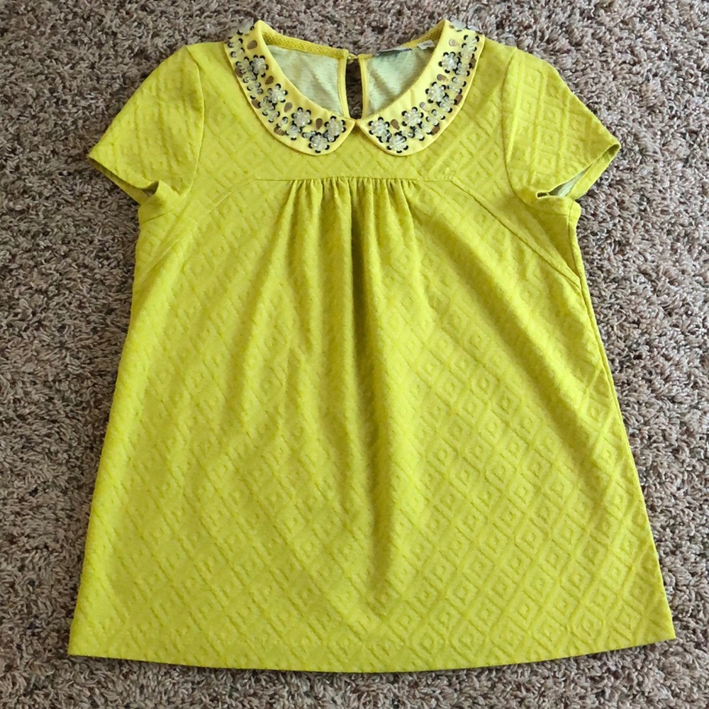 Anthropologie Postmark Chartreuse Blouse